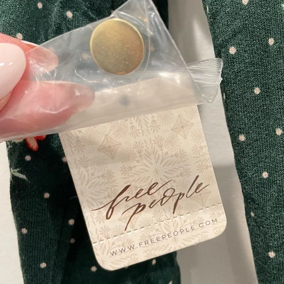 NWT Free People Green Celia Mini Dress - Picture 14 of 14